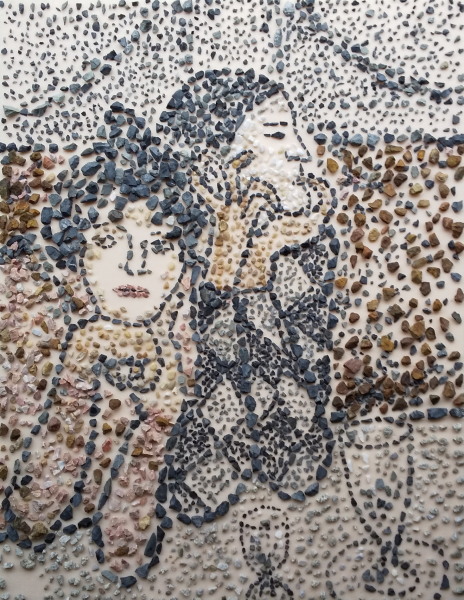 石で描くピカソ