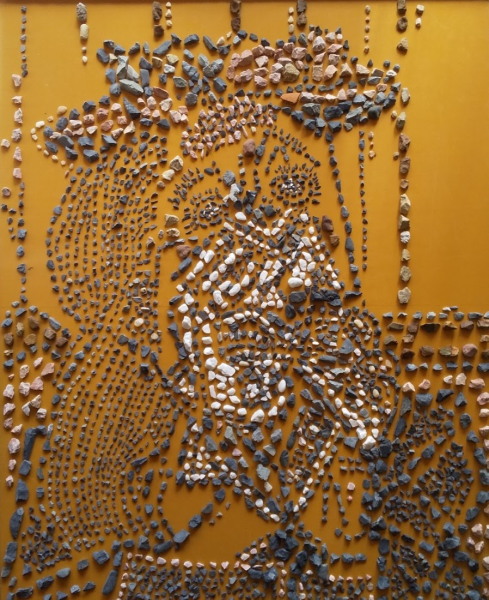 石で描くピカソ