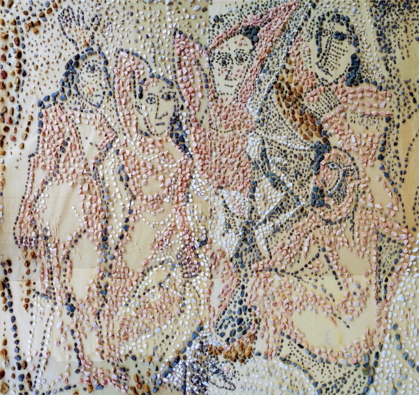 石で描くピカソ