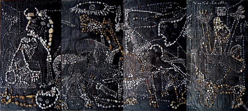 石で描くピカソ