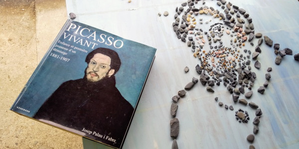 石で描くピカソ