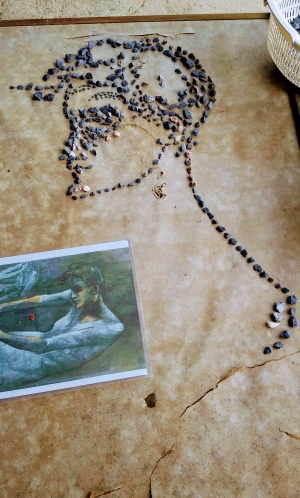 石で描くピカソ