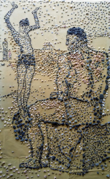 石で描くピカソ