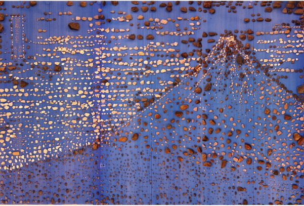 石で描く「葛飾北斎」