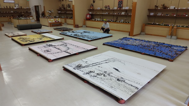 石で描く「葛飾北斎」